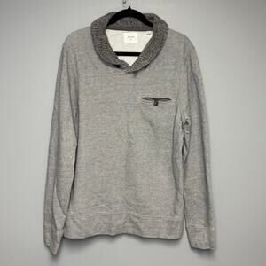 Billy Reid Grey Shawl Collar Preppy Heritage Old Money‎ Pullover Sweater Mens M